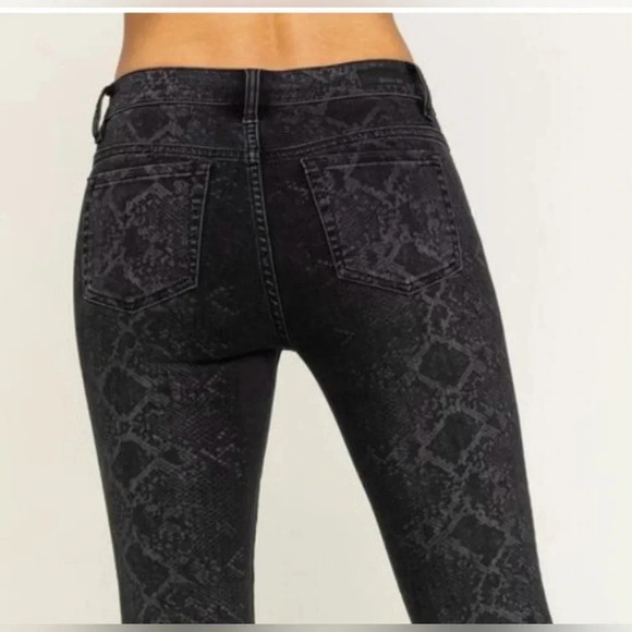 🖤 Miss Me Denim Python Skinny Jeans Black Size 26 - Picture 2 of 12